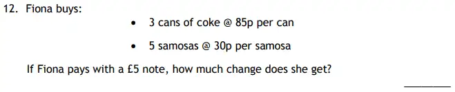 Question 12 - Haberdashers’ Aske’s Boys’ School – Mathematics Specimen Paper – 2013