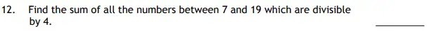 Question 12 - The Haberdashers' Aske's Boys’ School HABS - 11+ Maths Entrance Examination - 2014