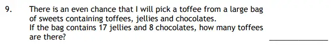 Question 9 - Haberdashers’ Aske’s Boys’ School – Mathematics Specimen Paper – 2016