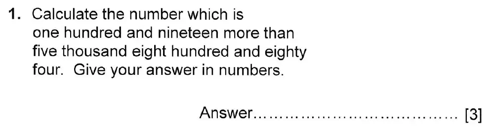 Question 1 - Haberdashers Monmouth Girls School HABS Entrance Examination 2015