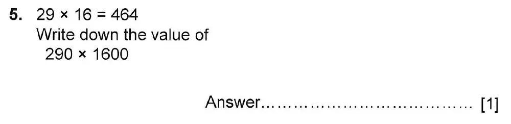 Question 5 - Haberdashers Monmouth Girls School HABS Entrance Examination 2015