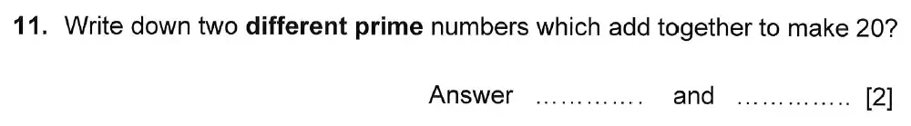 Question 11 - Haberdashers Monmouth Girls School HABS Entrance Examination 2015