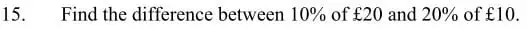 Question 15 - Haberdashers’ Aske’s Boys’ School (HABS) 11 Plus Maths Sample Paper – 2009