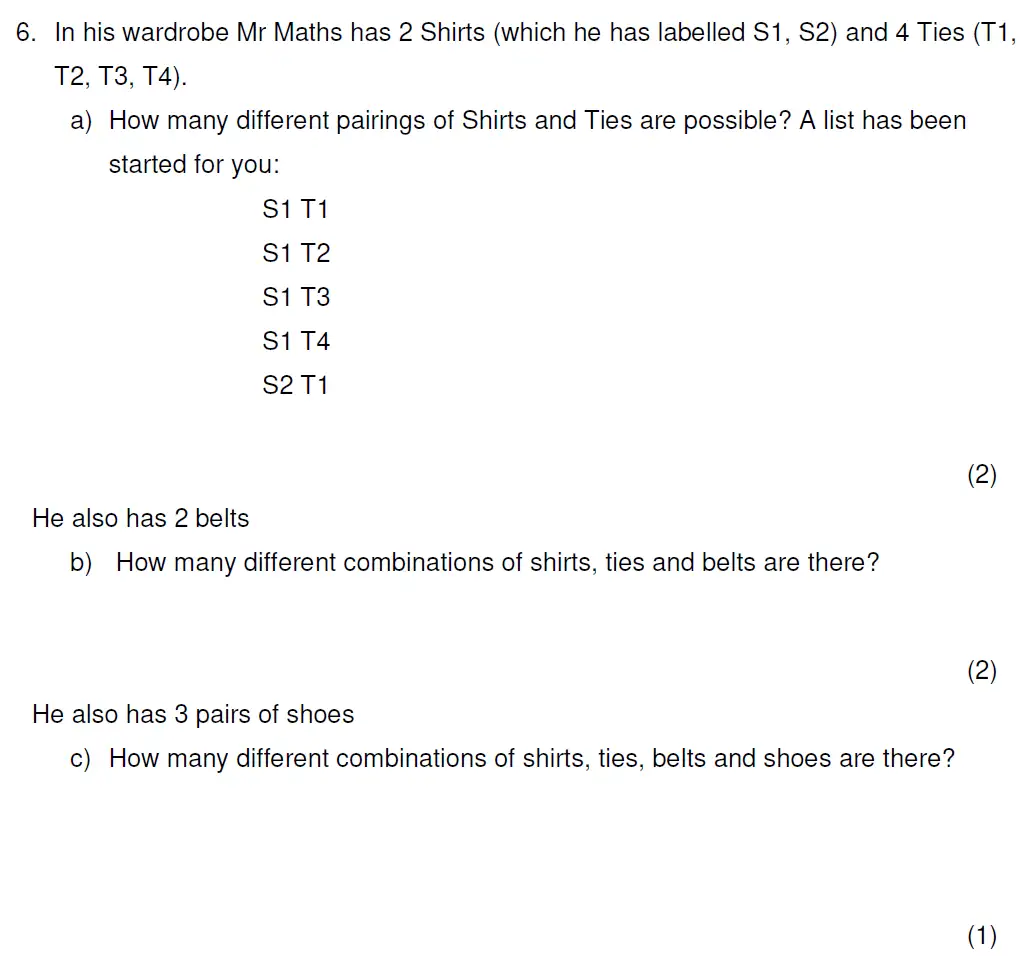 Question 6(a,b,c) - Haileybury - 11 Plus Maths Sample Assessment 1 - 2025