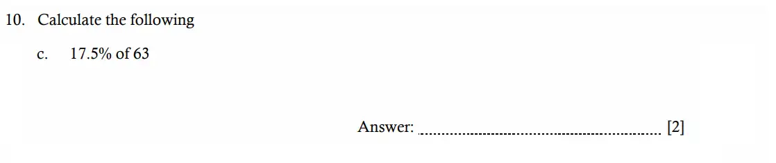 Question 10(c) - Hampton Court House - 11 Plus Maths Entrance Exam - 2026