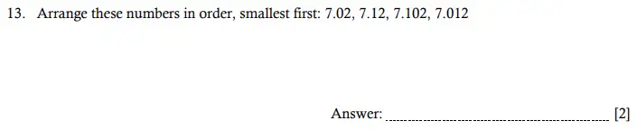 Question 13 - Hampton Court House 11 Plus Entrance Exam Maths - 2024
