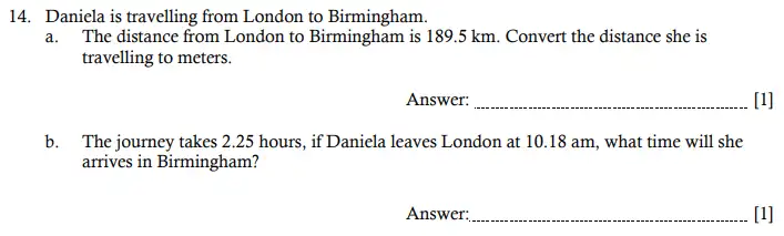 Question 14(a,b) - Hampton Court House 11 Plus Entrance Exam Maths - 2024