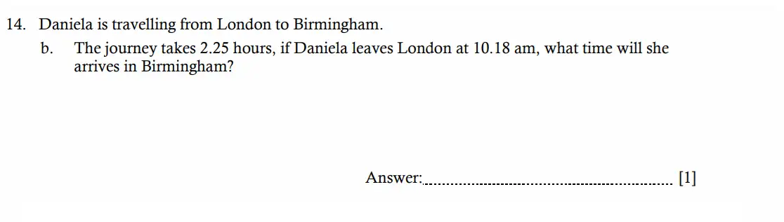 Question 14(b) - Hampton Court House - 11 Plus Maths Entrance Exam - 2026