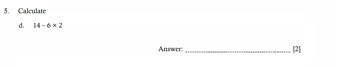 Question 5(d) - Hampton Court House - 11 Plus Maths Entrance Exam - 2026