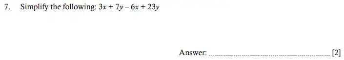 Question 7 - Hampton Court House 11 Plus Maths Sample Paper