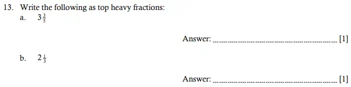 Question 13(a,b) - Hampton Court House 11 Plus Maths Sample Paper