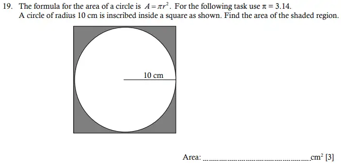 Question 19 - Hampton Court House 11 Plus Maths Sample Paper