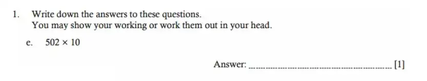 Question 1(e) - Hampton Court House - 11 Plus Maths Sample Paper - 2026