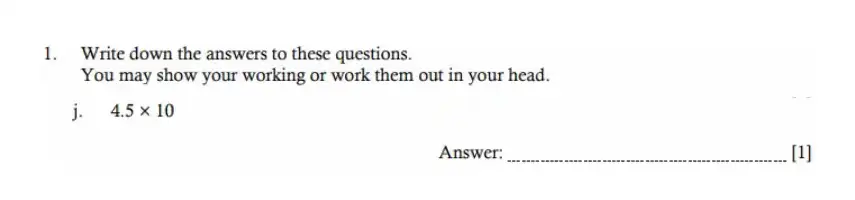 Question 1(j) - Hampton Court House - 11 Plus Maths Sample Paper - 2026