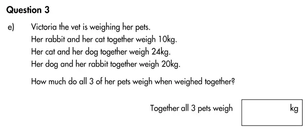 Question 3(e) - Highgate School – 11+ Assessment sample Mathematics test A - 2024