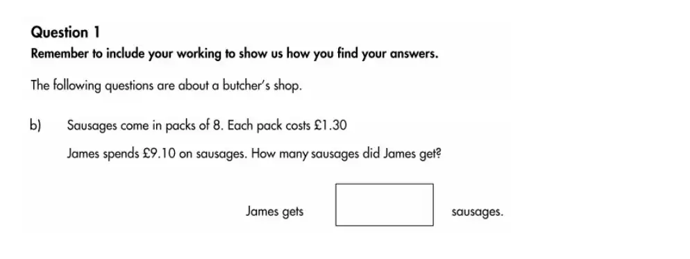 Question 1(b) - Highgate School – 11 Plus Assessment Sample Mathematics Test A - 2026