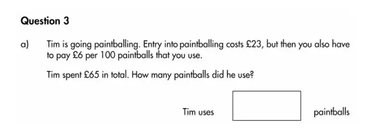 Question 3(a) - Highgate School – 11 Plus Assessment Sample Mathematics Test A - 2026