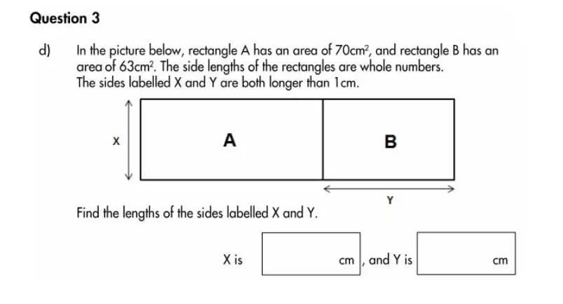 Question 3(d) - Highgate School – 11 Plus Assessment Sample Mathematics Test A - 2026