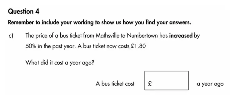 Question 4(c) - Highgate School – 11 Plus Assessment Sample Mathematics Test A - 2026