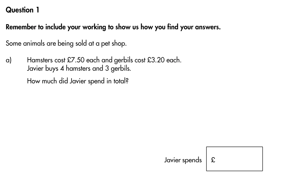 Question 1(a) - Highgate School – 11 Plus Assessment Sample Mathematics Test B - 2026