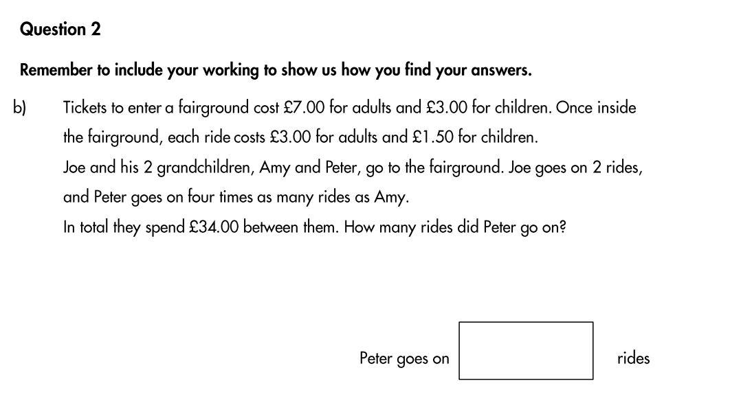 Question 2(b) - Highgate School – 11 Plus Assessment Sample Mathematics Test B - 2026