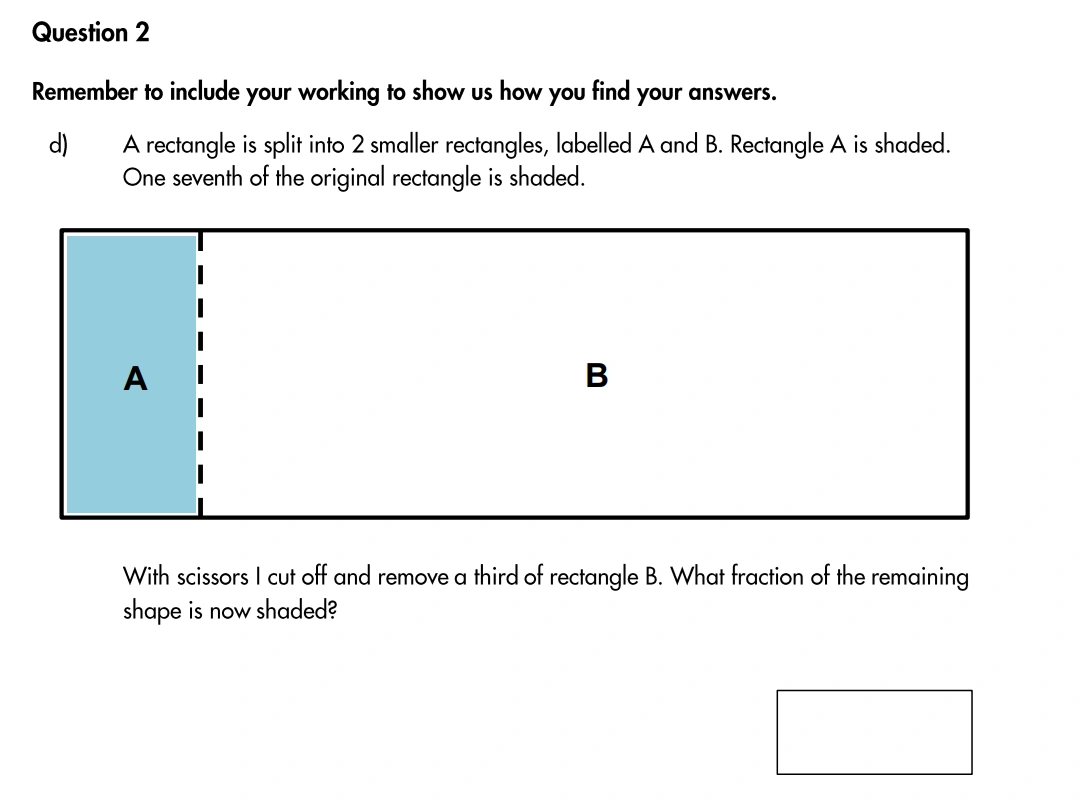Question 2(d) - Highgate School – 11 Plus Assessment Sample Mathematics Test B - 2026