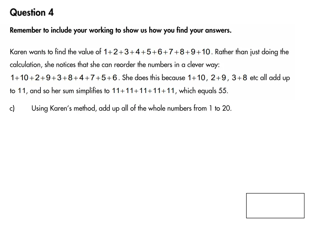 Question 4(c) - Highgate School – 11 Plus Assessment Sample Mathematics Test B - 2026