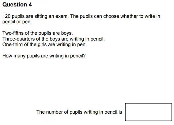 Question 4 - Highgate School - 11+ Maths Entrance Examination Paper - 2013