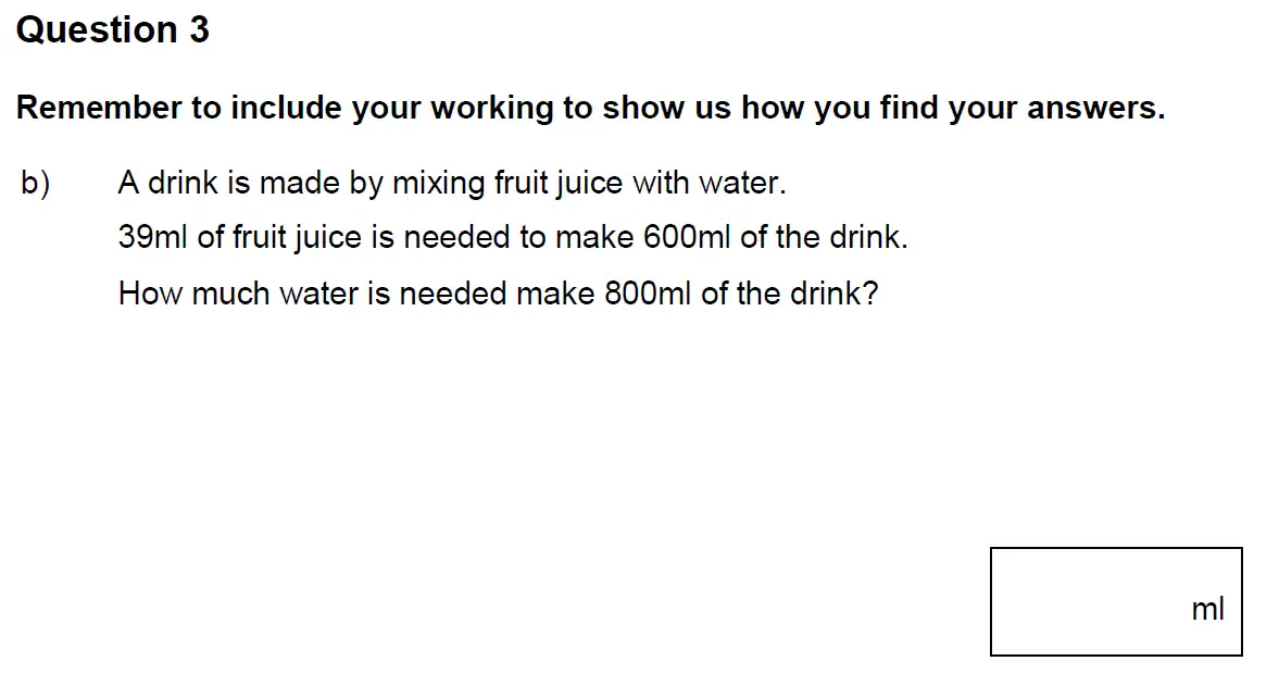 Question 3(b) - Highgate School – 11+ Assessment sample Mathematics test C - 2024