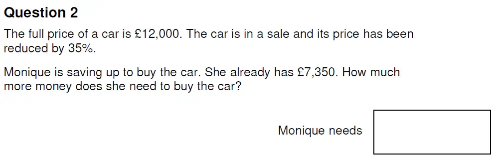 Question 2 - Highgate School 11 Plus Maths Sample Paper D - 2024