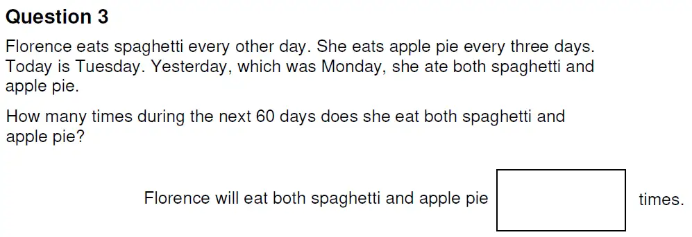 Question 3 - Highgate School 11 Plus Maths Sample Paper D - 2024