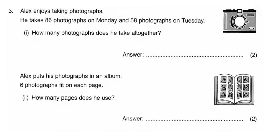 Question 3(i,3(ii)) - ISEB 11 Plus Maths 2008-09 Practice Paper