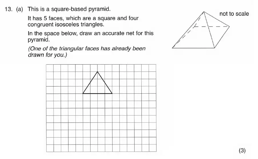 Question 13(a) - ISEB - 11+ Maths Practice Paper - 2009