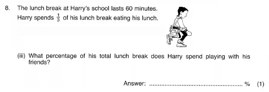 Question 8(iii) - ISEB 11 Plus Maths 2009 Practice Paper