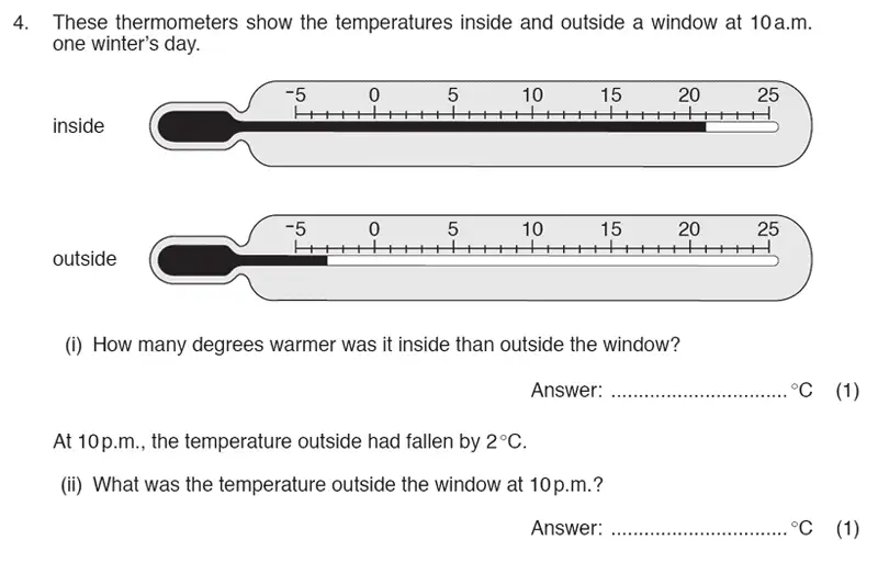 Question 4(i,4(ii)) - ISEB 11 Plus Maths Specimen Paper 2016