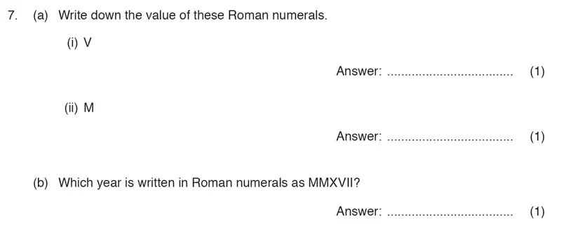 Question 7(i,7(ii),b) - ISEB 11 Plus Maths Specimen Paper 2016
