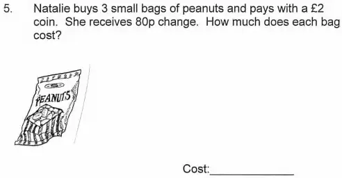 Question 5 - James Allen’s Girls’ School – 11+ Maths Sample Paper - 2024