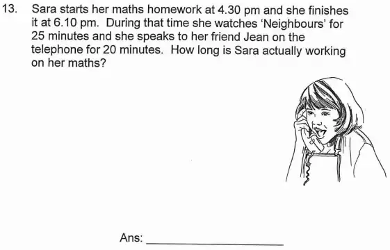 Question 13 - James Allen’s Girls’ School – 11+ Maths Sample Paper - 2024