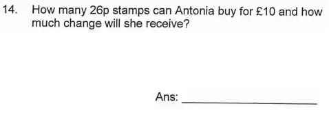 Question 14 - James Allen’s Girls’ School – 11+ Maths Sample Paper - 2024