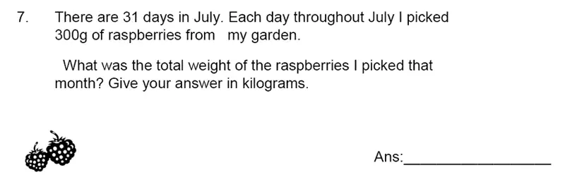 Question 7 - James Allen’s Girls’ School – 11+ Maths Sample Paper 1 – 2023
