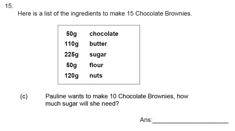 Question 15(c) - James Allen’s Girls’ School – 11+ Maths Sample Paper 1 – 2023