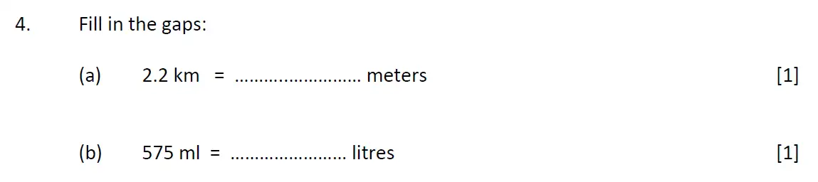 Question 4(a,b) - Kent College - 11 Plus Maths Entrance Examination - 2023