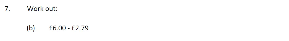 Question 7(b) - Kent College - 11 Plus Maths Entrance Examination - 2023