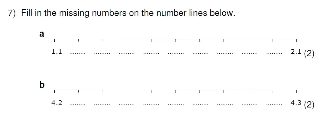 Question 7(a,b) - Kent College 11 Plus Maths Entrance Examination 2013