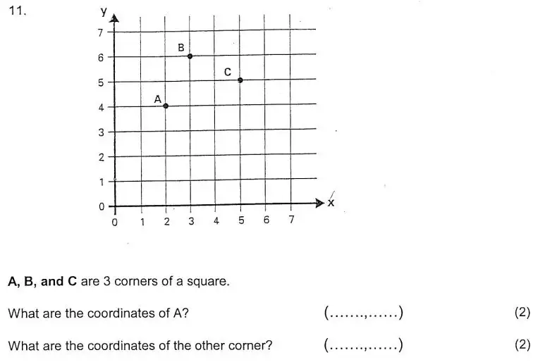 Question 11(11(a),11(b))(11(a),11(b)) - Kent College 11 Plus Maths Entrance Examination 1 - 2007