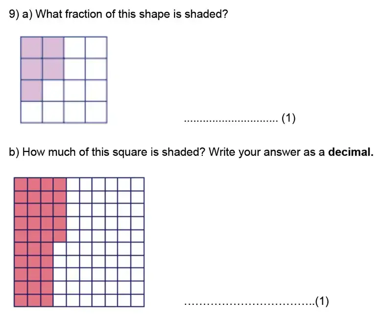 Question 9(a,b) - Kent College, Canterbury – 11 Plus Maths Entrance Exam 2024