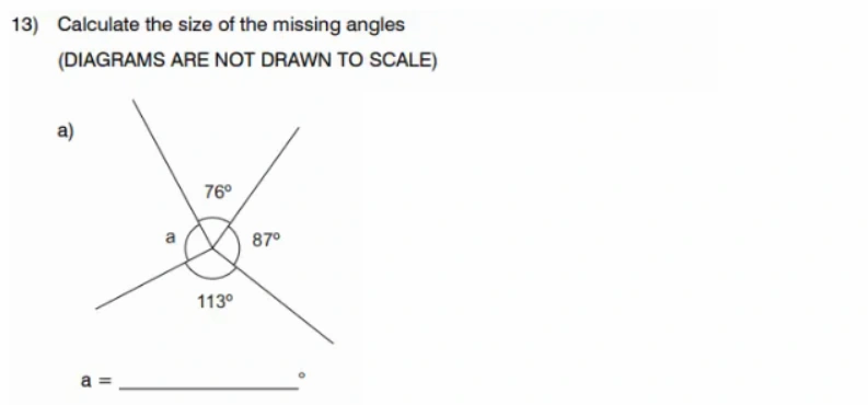 Question 13(a) - King’s College School - 11 Plus Maths Sample Paper – 2026