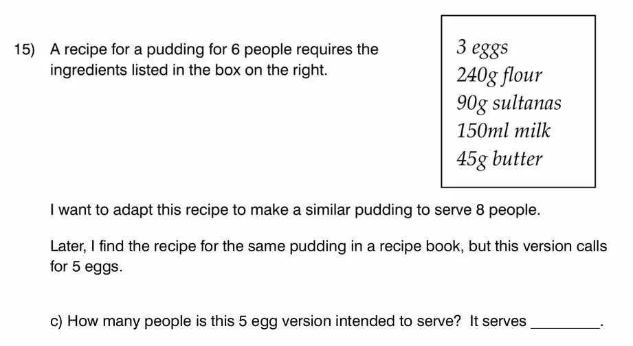 Question 15(c) - King’s College School - 11 Plus Maths Sample Paper – 2026