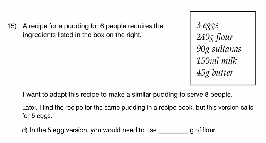 Question 15(d) - King’s College School - 11 Plus Maths Sample Paper – 2026