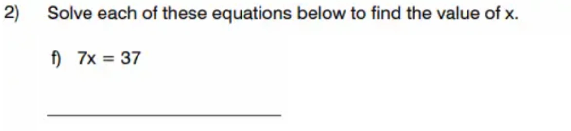 Question 2(f) - King’s College School - 11 Plus Maths Sample Paper – 2026